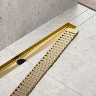 Душевой лоток Timo Drain System DS230107/17 70см с вставкой lines золото матовое